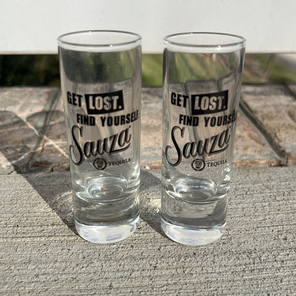 Set of 2 Sauza Tequila Shot Glasses